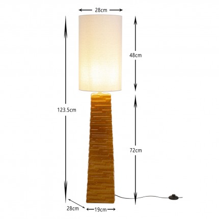 Vloerlamp Siena oranje 124cm Kare Design