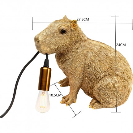 Table Lamp capybara gold Kare Design