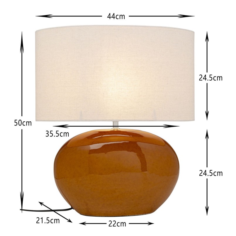 Lampe à poser Beo Rust 50cm