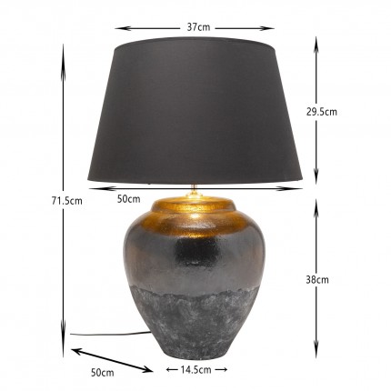 Table Lamp Luma dark blue 72cm Kare Design