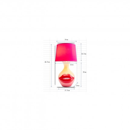 Table Lamp red lips 43cm Kare Design