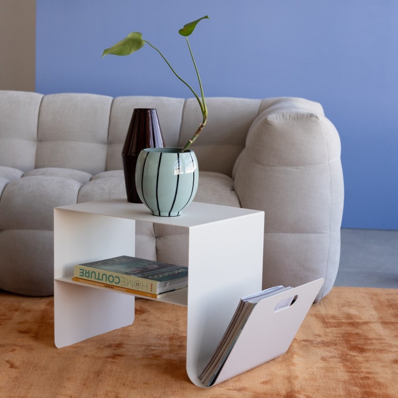 Bijzettafel Lounge News creme Kare Design