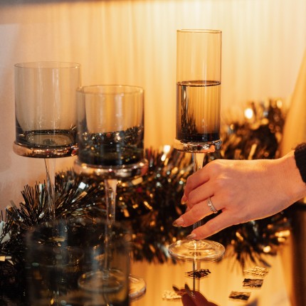 Red Wine Glass Innocent Smoke (4/Set) Kare Design