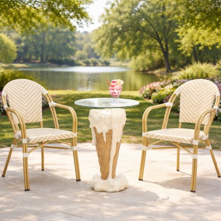 Bar Table icecream vanilla Ø48cm Kare Design