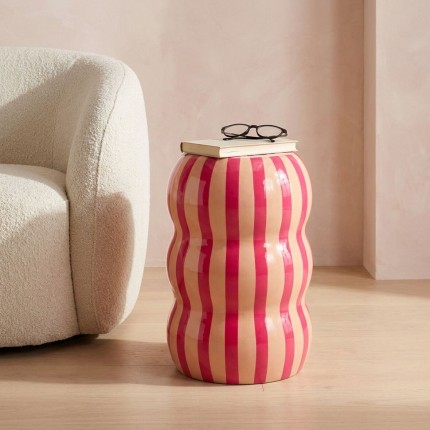 Side Table Candy Ø30cm pink and beige Kare Design