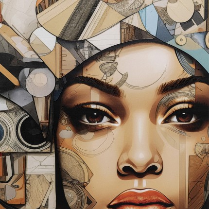 Glass Picture woman Art Geo 120x120cm Kare Design