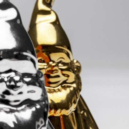Salt and pepper shakers gnome gold and silver Kare Design