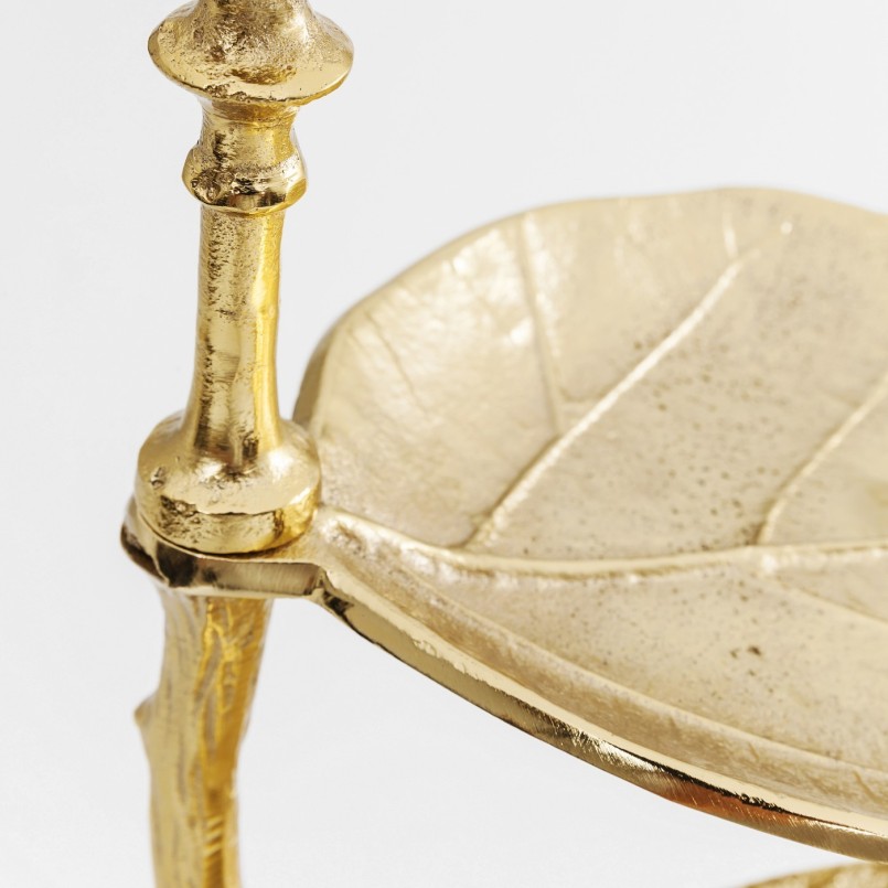 Deco jewelry holder leaf gold Kare Design