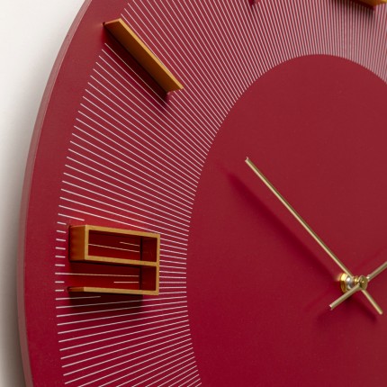 Wall Clock Leonardo red Kare Design