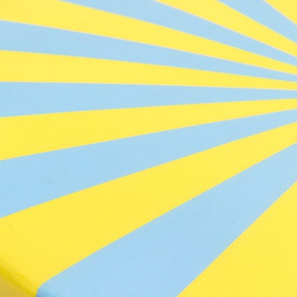 Bijzettafel Candy Ø30cm blauw en geel Kare Design
