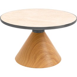 Salontafel Cono Travertino Ø70cm eik Kare Design