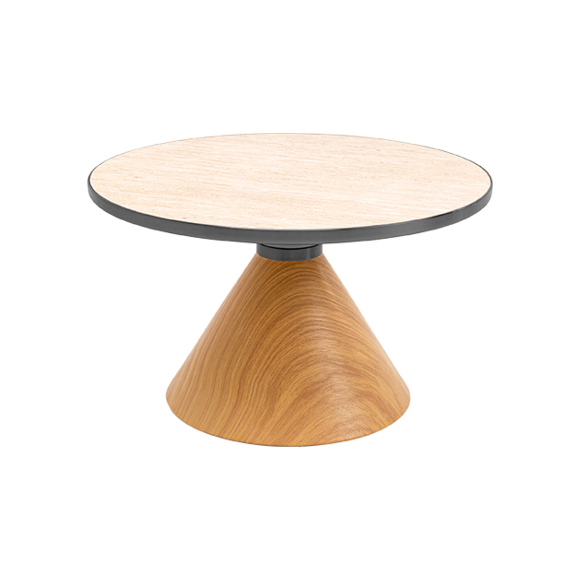 Salontafel Cono Travertino Ø70cm eik Kare Design