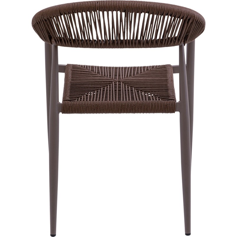 Tuinstoel met armleuningen, bruin - Palma - Kare Design
