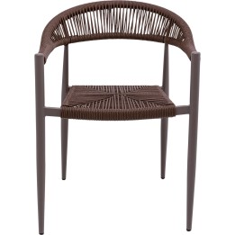 Tuinstoel met armleuningen, bruin - Palma - Kare Design