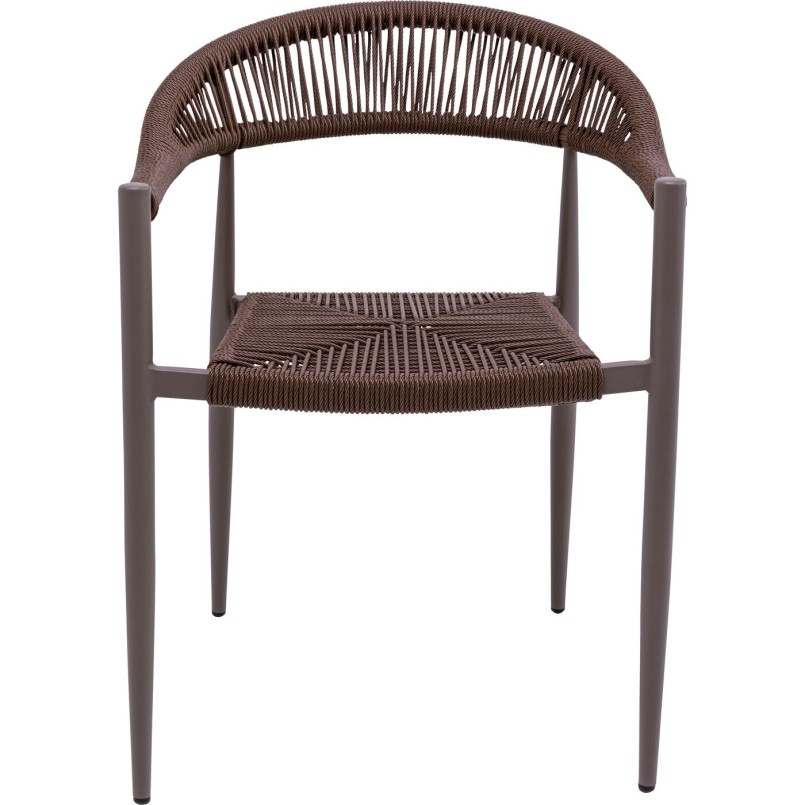 Tuinstoel met armleuningen, bruin - Palma - Kare Design