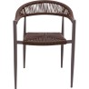 Brown Garden Chair with Armrests - Palma - Kare Design