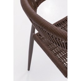 Brown Garden Chair with Armrests - Palma - Kare Design