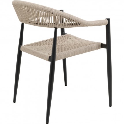 Tuinstoel met armleuningen Palma creme Kare Design
