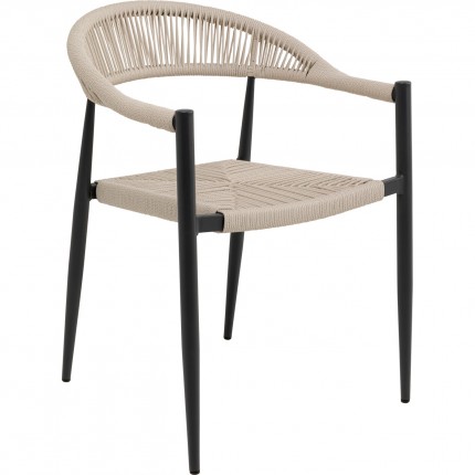 Tuinstoel met armleuningen Palma creme Kare Design