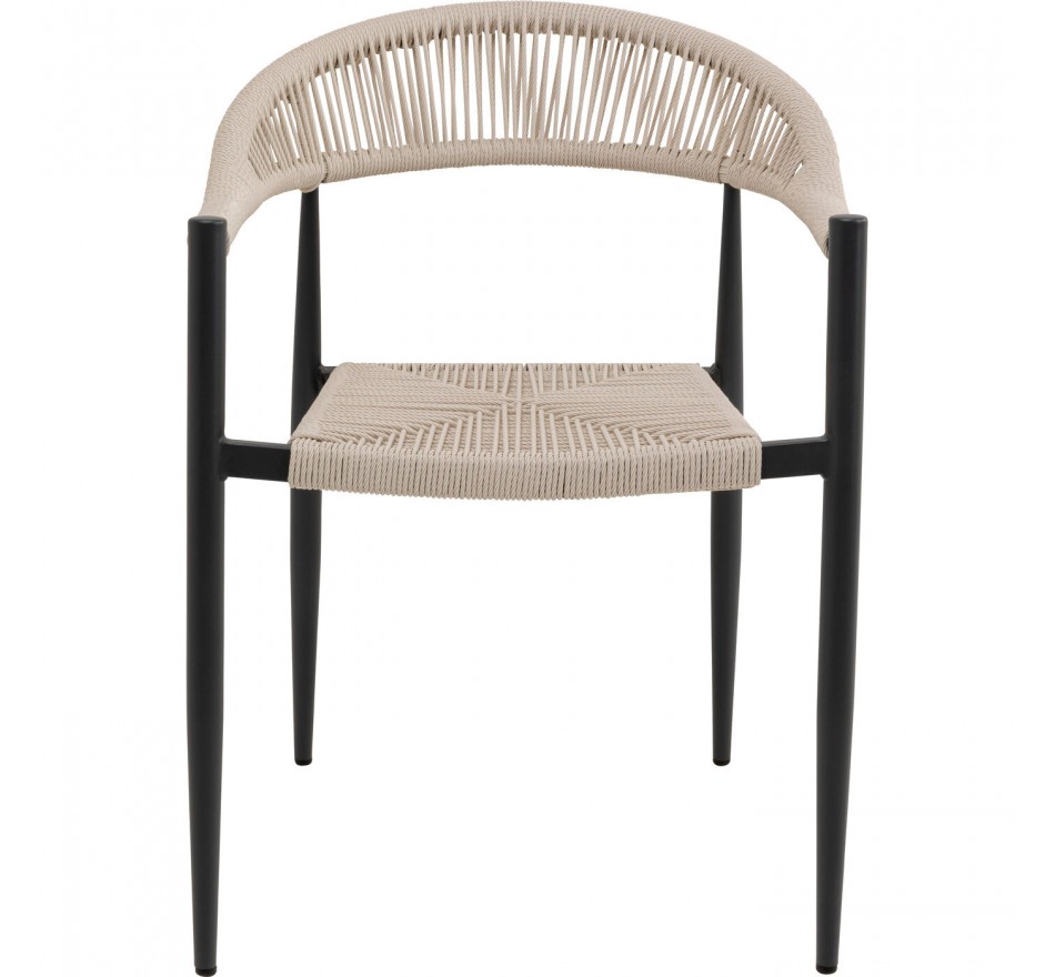 Tuinstoel met armleuningen Palma creme Kare Design