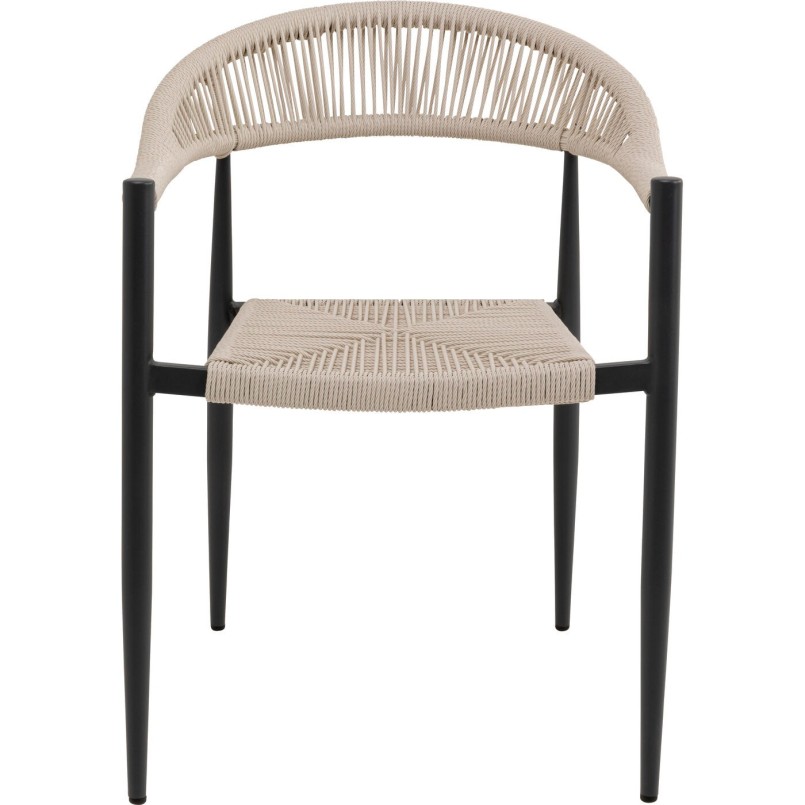 Tuinstoel met armleuningen Palma creme Kare Design