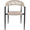 Tuinstoel met armleuningen Palma creme Kare Design