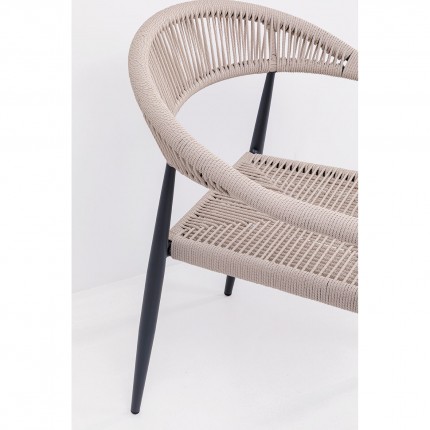 Tuinstoel met armleuningen Palma creme Kare Design