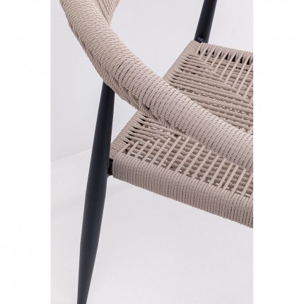 Tuinstoel met armleuningen Palma creme Kare Design