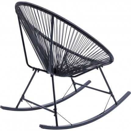 Rocking chair Acapulco black Kare Design