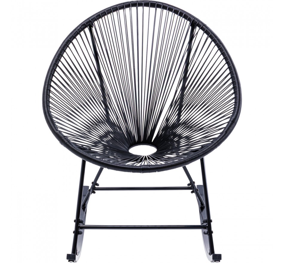 Rocking chair Acapulco black Kare Design