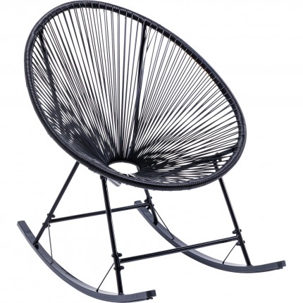 Rocking chair Acapulco black Kare Design