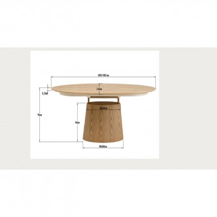 Uitschuifbare Eettafel Benvenuto ovaal as Kare Design