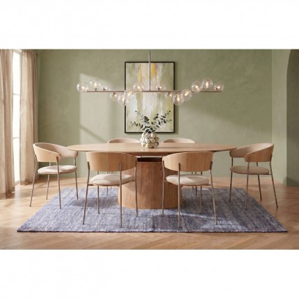 Uitschuifbare Eettafel Benvenuto ovaal as Kare Design