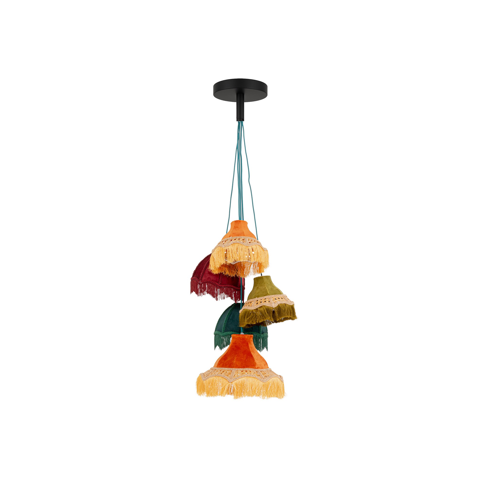 Hanglamp Saloon Fringes 5 Kare Design