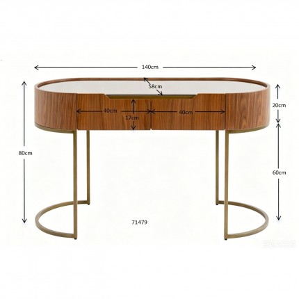 Desk Giorgio 140x58cm Kare Design