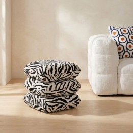 Swivel Stool Pepino 45x45cm tiger black Kare Design