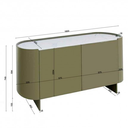 Sideboard Eliano khaki Kare Design