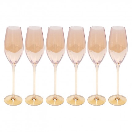 Champagne Glass Bina Mocca (6/set) Kare Design