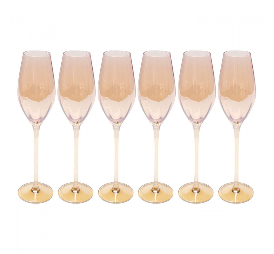 Champagneglazen Bina Mocca (6/set) Kare Design