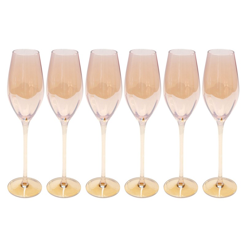 Champagne Glass Bina Mocca (6/set) Kare Design