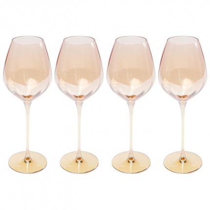 Wijnglazen rode Bina Mocca (4/set) Kare Design