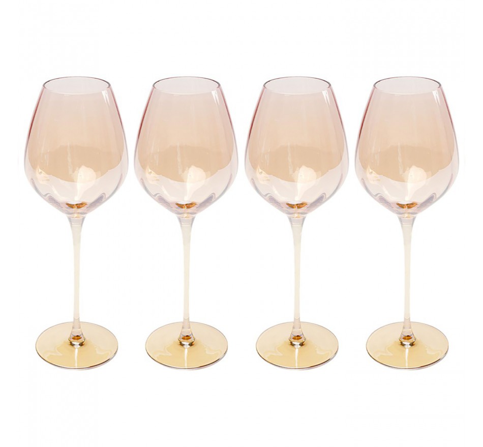 Red Wine Glass Bina Mocca (4/set) Kare Design