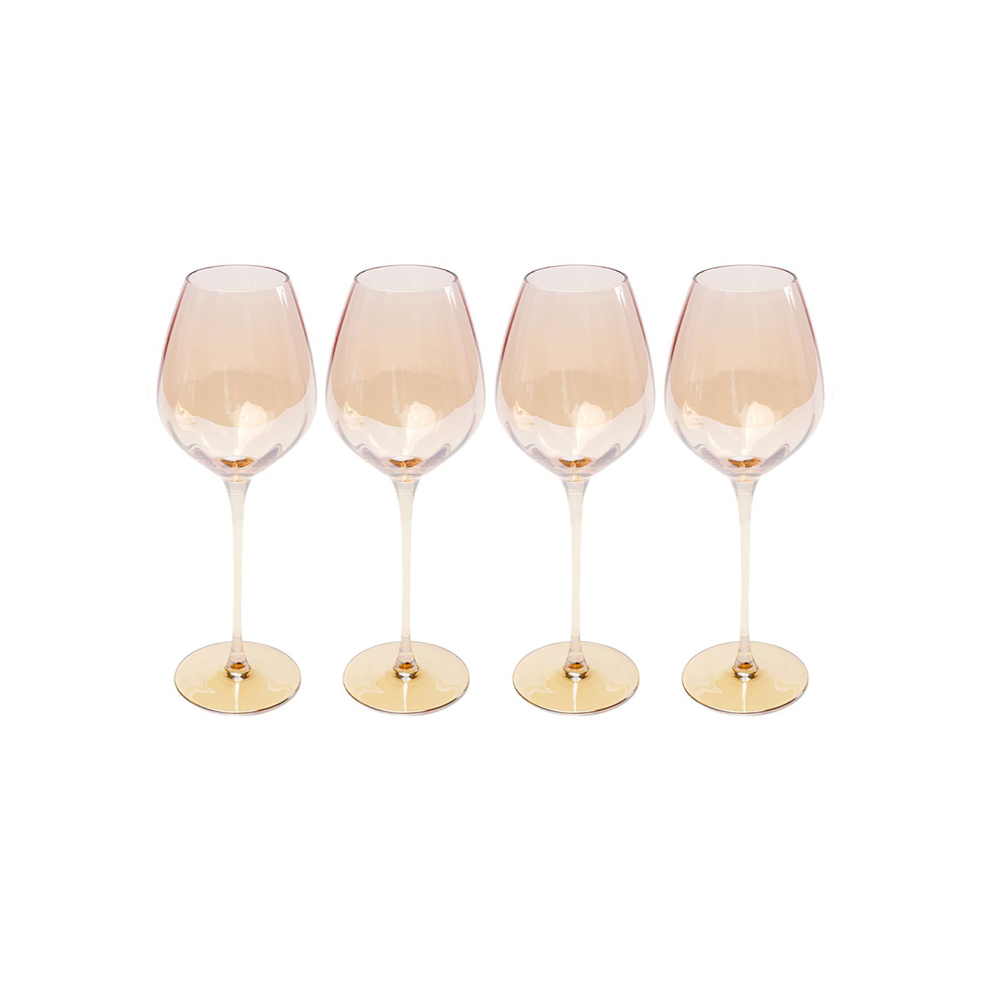 Red Wine Glass Bina Mocca (4/set) Kare Design