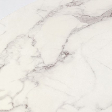 Table Schickeria Ø110cm marbleprint white Kare Design