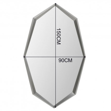 Wall Mirror Bea 150x90cm grey Kare Design