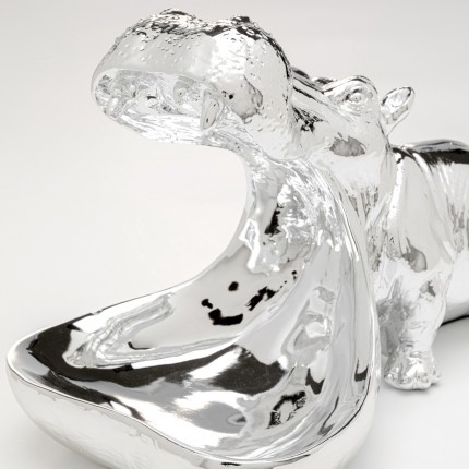 Serveerschaal nijlpaard zilver Kare Design