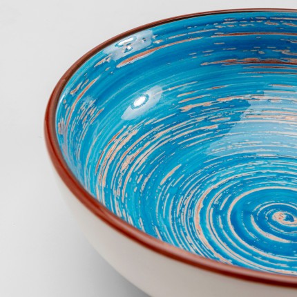 Kommen Swirl Ø18cm blauw (4/set) Kare Design