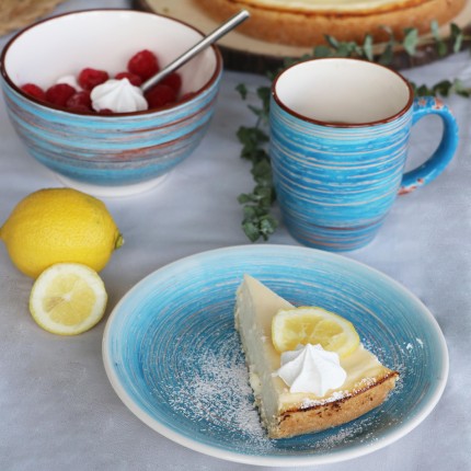 Plate Swirl Ø27cm blue (4/Set) Kare Design