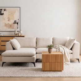 Corner Sofa Jimmy cream left Kare Design