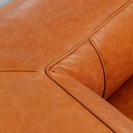 Light brown leather sofa - Cubetto - Kare Design